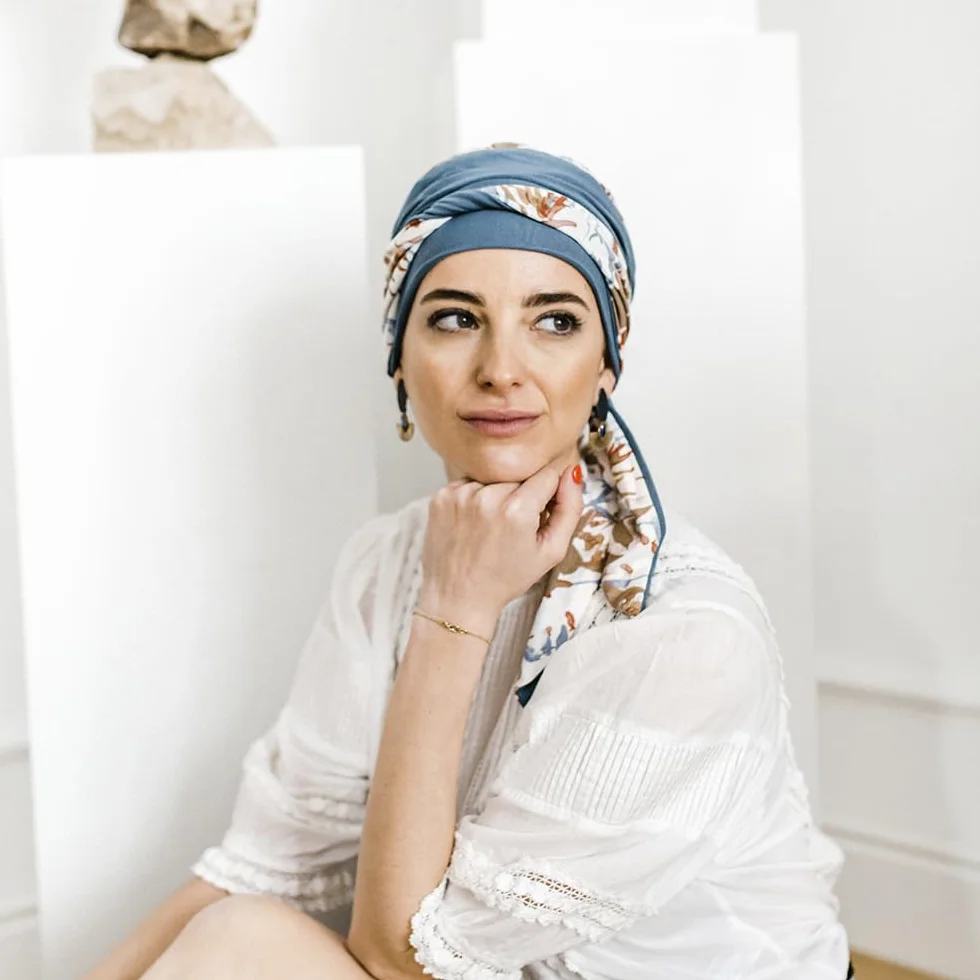 CAREBELL Foulard Oncologico Smooth Tessuto di bambù Chemioterapia Alopecia Realizzato a mano Spagna