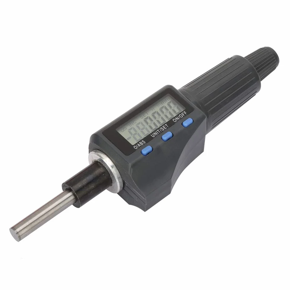 Testina micrometrica digitale da 0,001 mm, strumenti di misurazione dello spessore, unità di supporto per testina elettronica da 0-25 mm Conversione