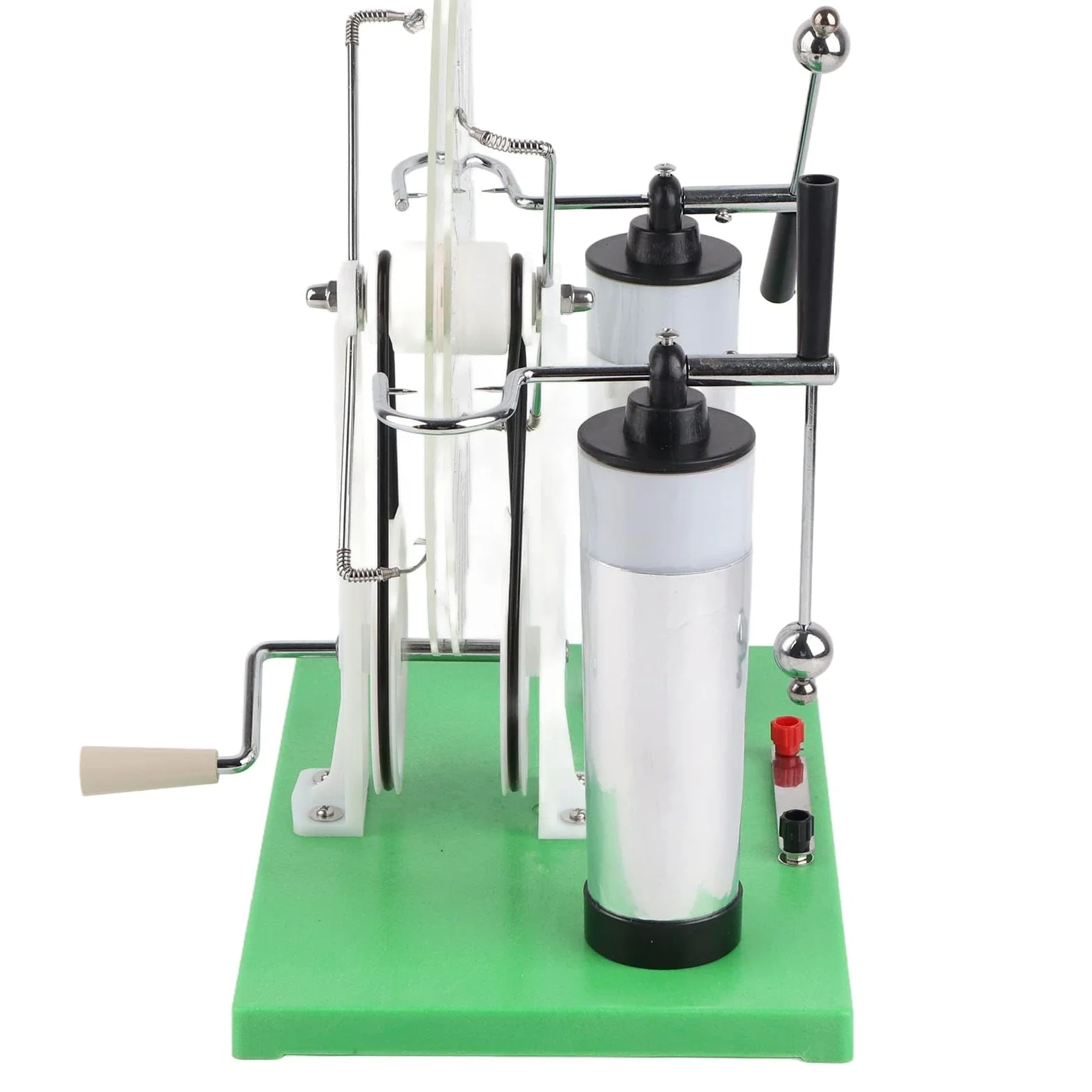 Generatore Wimshurst Premium Macchina Statica Esperimento di Fisica Generatore di elettricità a Induzione Elettrostatica Prestazioni Migliorate con Manico Isolato Capacità Ad
