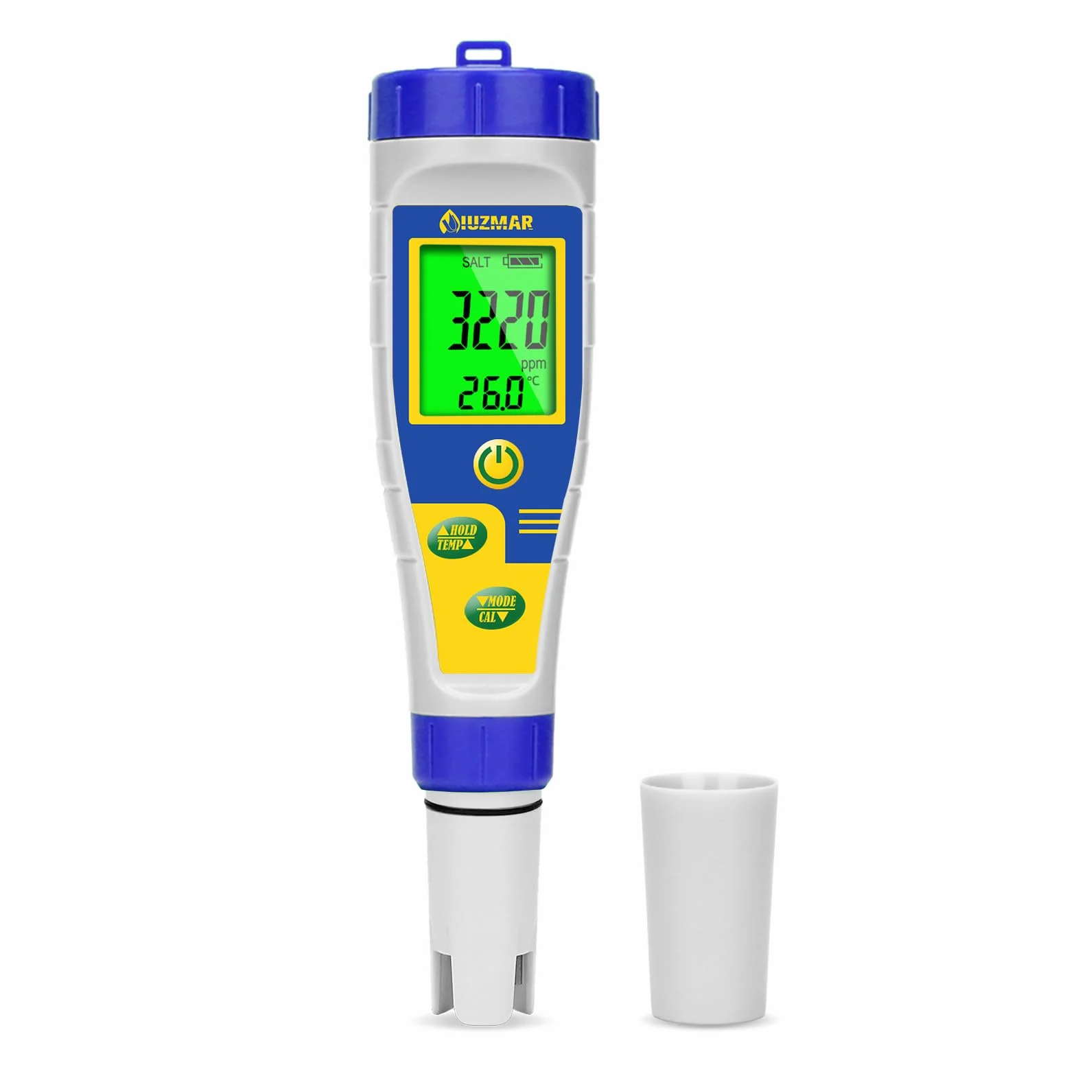 UIUZMAR Misuratore Salinità Acqua Piscina 5 in 1 pH Sale EC TDS Temp Digitale