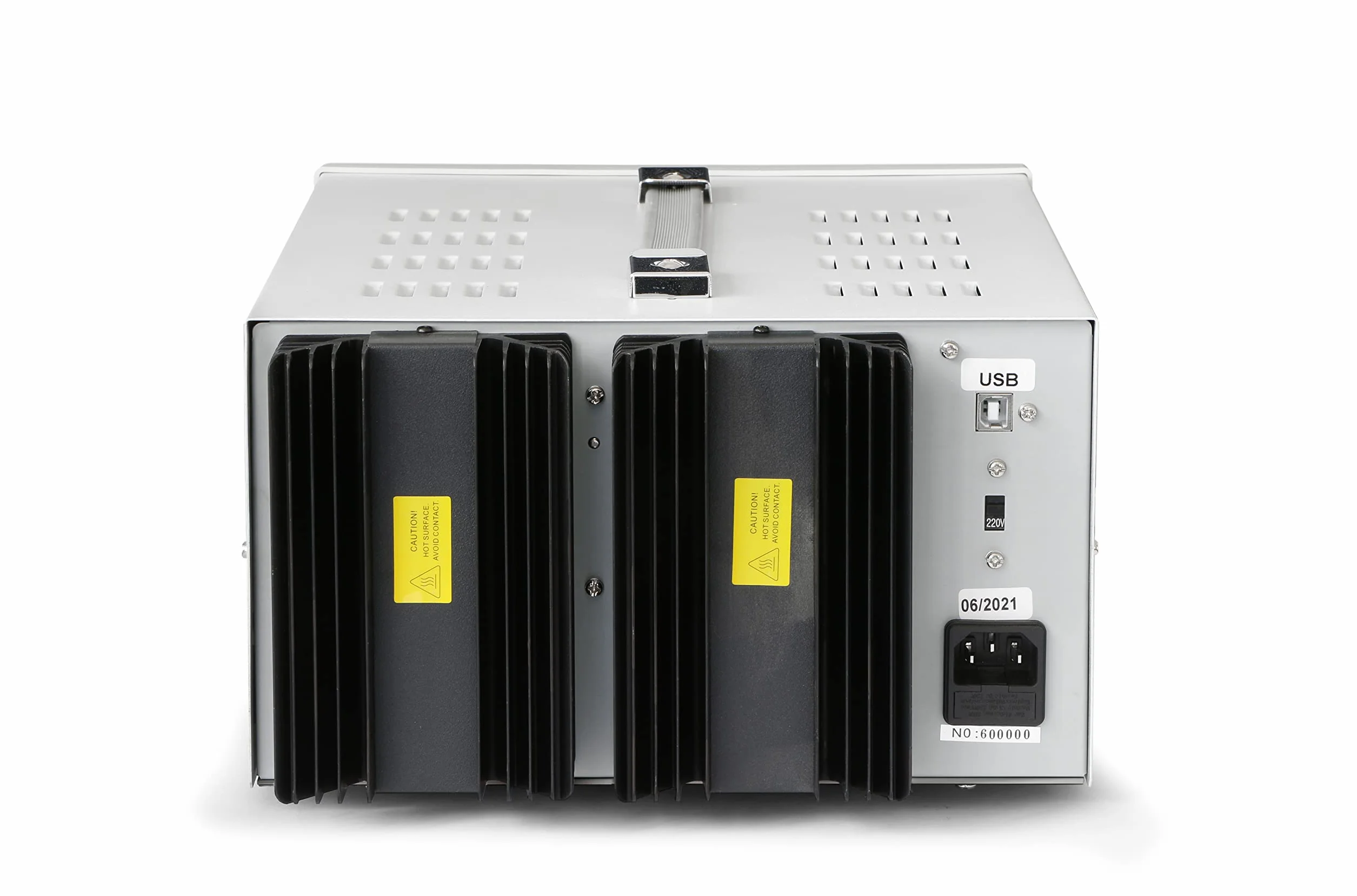 PeakTech - Alimentatore da laboratorio digitale doppio, 0-30 V / 0-5 A DC con USB, stabilizzato, lineare, 1 mA e risoluzione 10 mV, senza ventola, 1 pezzo, P 6075