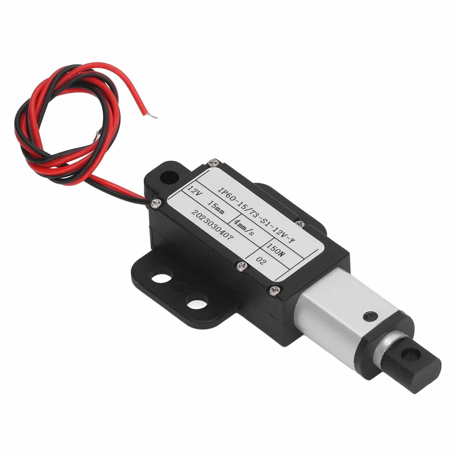 Attuatore Lineare, 12V 15mm Corsa Mini Motore Attuatore Lineare Elettrico, 150N 4mm/s Attuatore Lineare Elettrico Impermeabile per L'industria Domestica (Con Staffa)