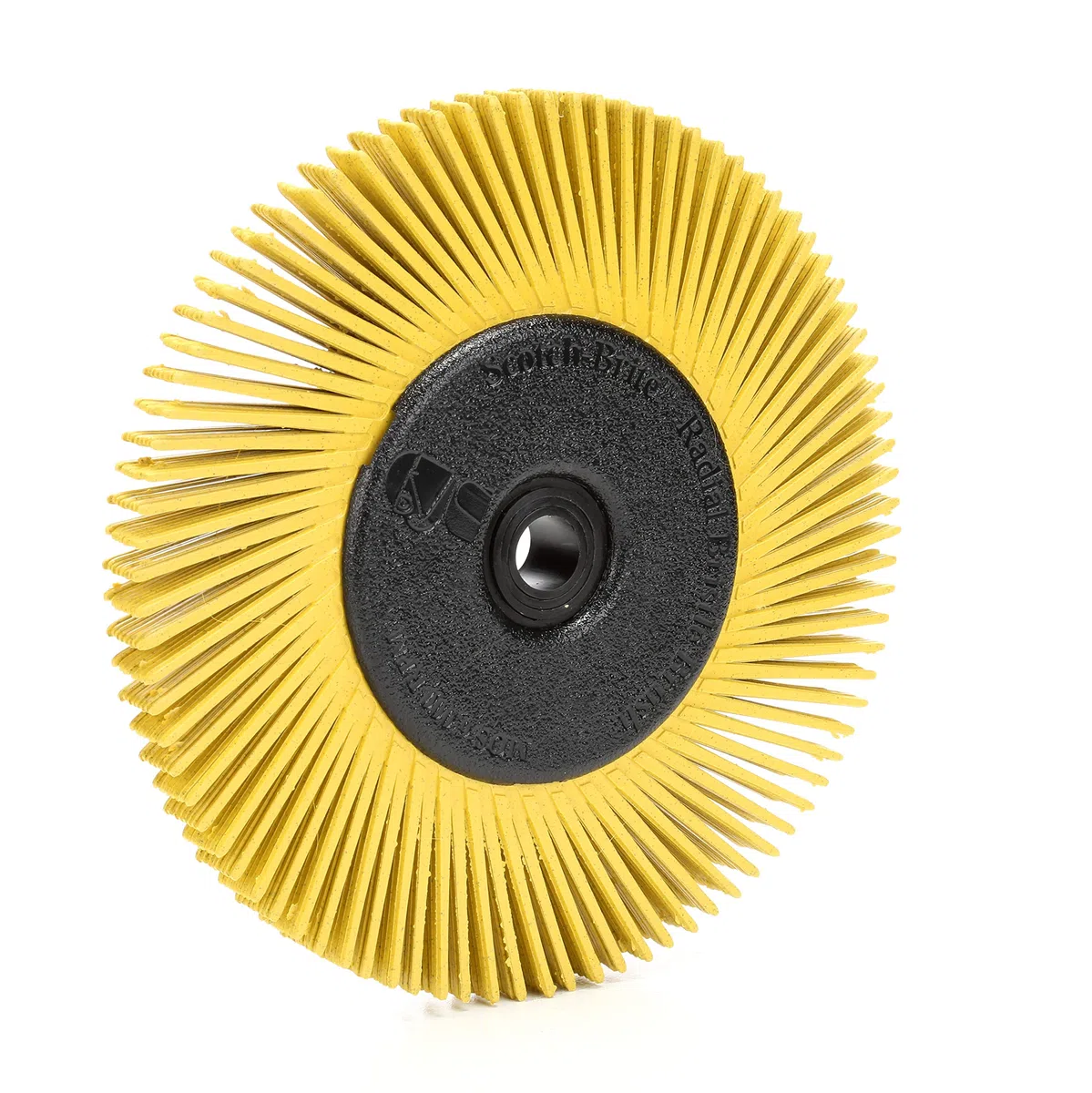Scotch-Brite Radial Bristle Brush, 6 in x 1/2 in x 1 in 80 With Adaptor by 3M