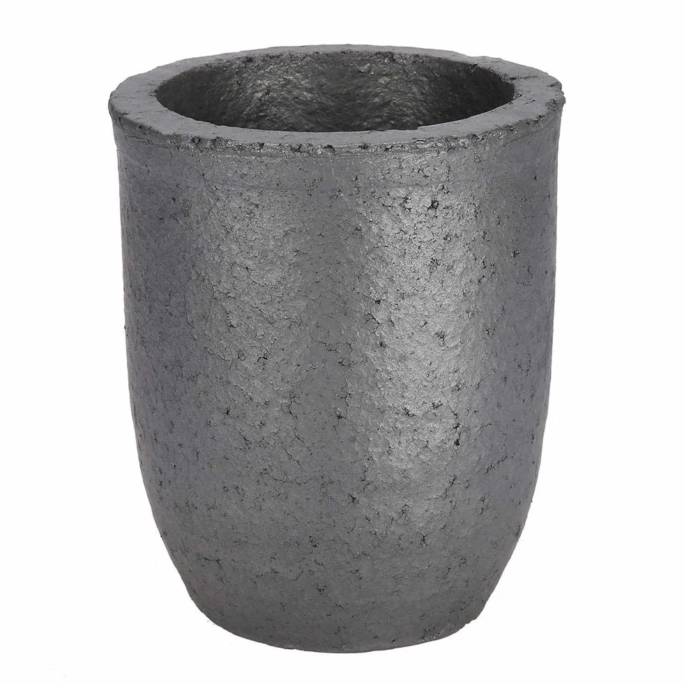 Crogiolo da 6 kg, forma a tazza in carburo di silicio fornace fusione crogiolo strumento di fusione, elevata purezza, alta densità, elevata resistenza meccanica