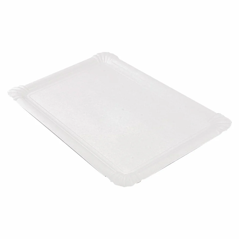 Vassoi Pasticceria Medio 33x23 cm Bianco Cartone 125 Sztuk