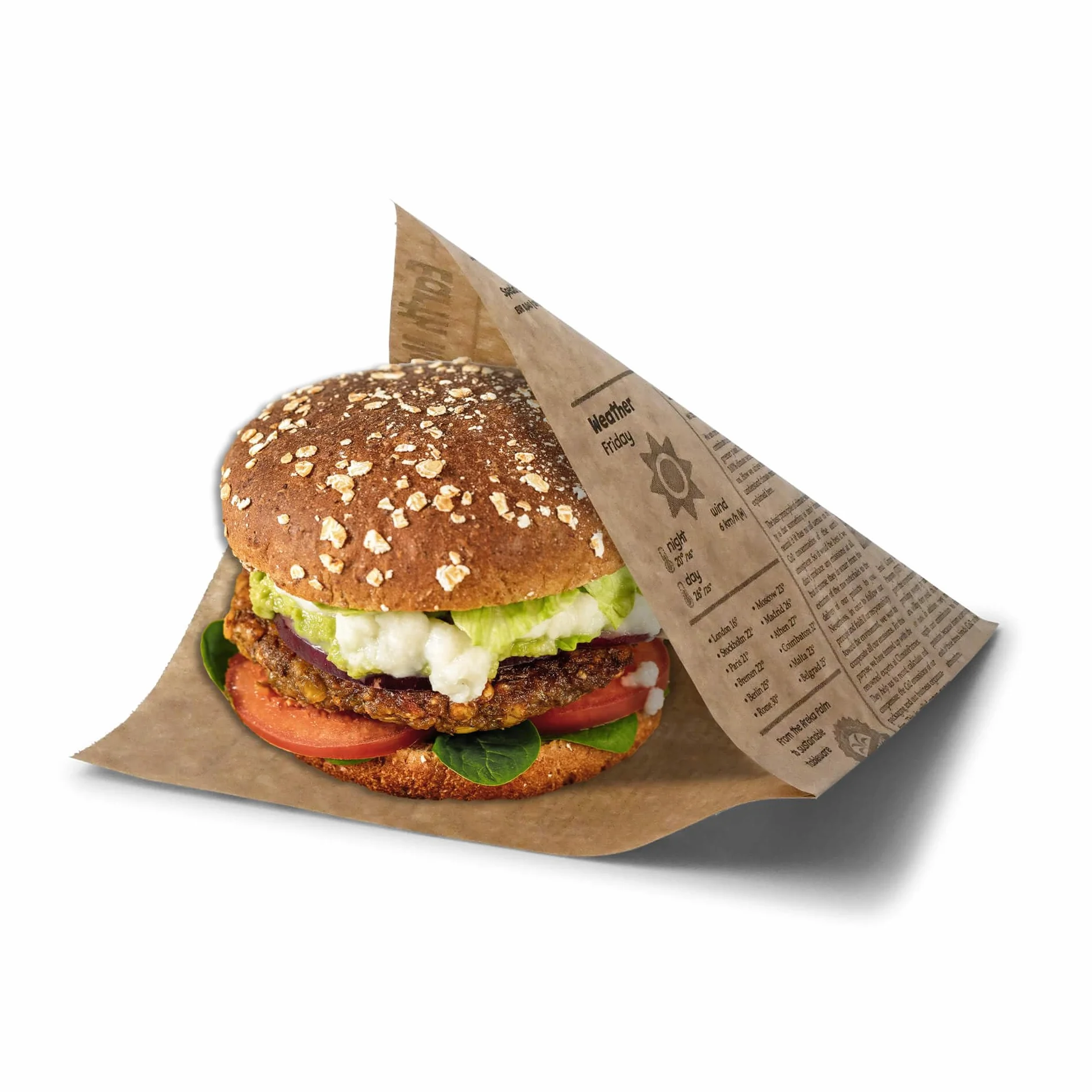 BIOZOYG Snack bustine kebab biodegradabili compostabili antiaderente 16x16 cm 1000 pezzi marrone