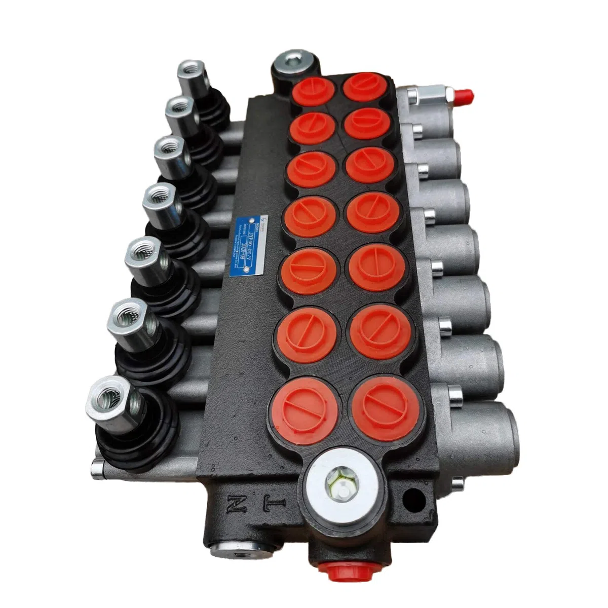 Valvola di controllo manuale idraulica, valvola idraulica, valvola di controllo manuale a doppia azione, 7 volte, 3600 PSI, 60 l/min, 13GPM + leva, per cilindri a doppia azione idraulici