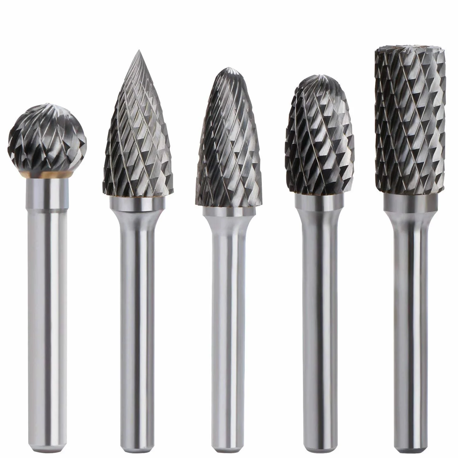 ASNOMY 5Pz Frese Rotanti in Metallo, Carburo Tungsteno 6x10mm per Lavorazione del Legno