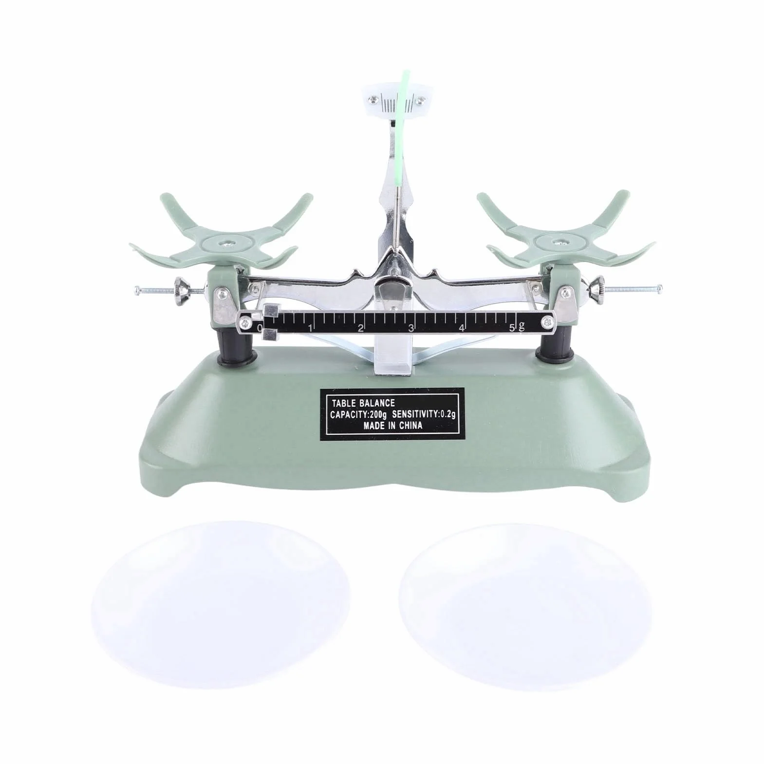 E Beam Balance, Waage Mit Gewichten, Balkenwaage School Belt Scales, Science Decorative 200G0.2G Bilancia a Vassoio Meccanico con Pesi Strumento di Insegnamento per Laboratorio di