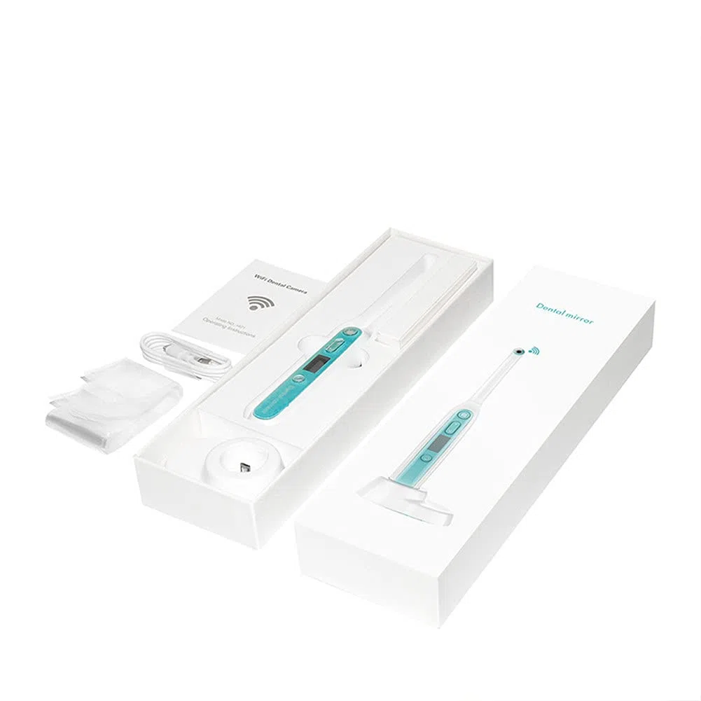 Endoscopio senza fili, endoscopio intraorale con 8 luci a led WiFi wireless telecamera dentale ispezione per dentista orale in tempo reale video strumenti dentali