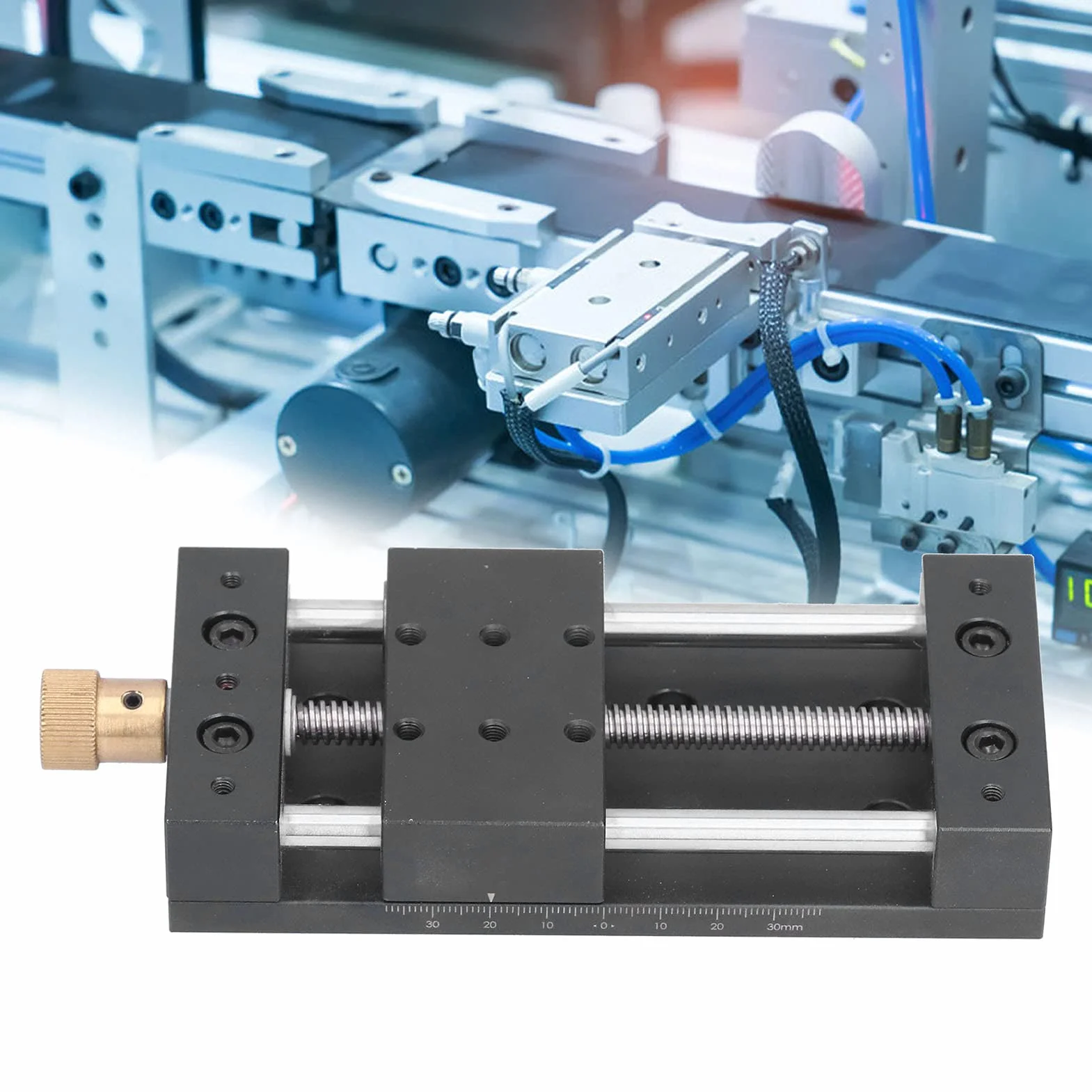 Atomstack, Doppio Asse Z Kit Cnc Tavolo del Router di Parti, Attuatore Lineare Guide Lineari Scorrevoli Attuatore a Fase Lineare Tavolo Scorrevole Manuale Alluminio Alta con Base