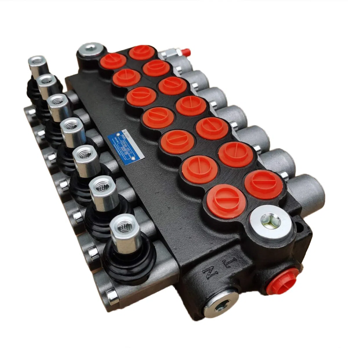 Valvola di controllo manuale idraulica, valvola idraulica, valvola di controllo manuale a doppia azione, 7 volte, 3600 PSI, 60 l/min, 13GPM + leva, per cilindri a doppia azione idraulici