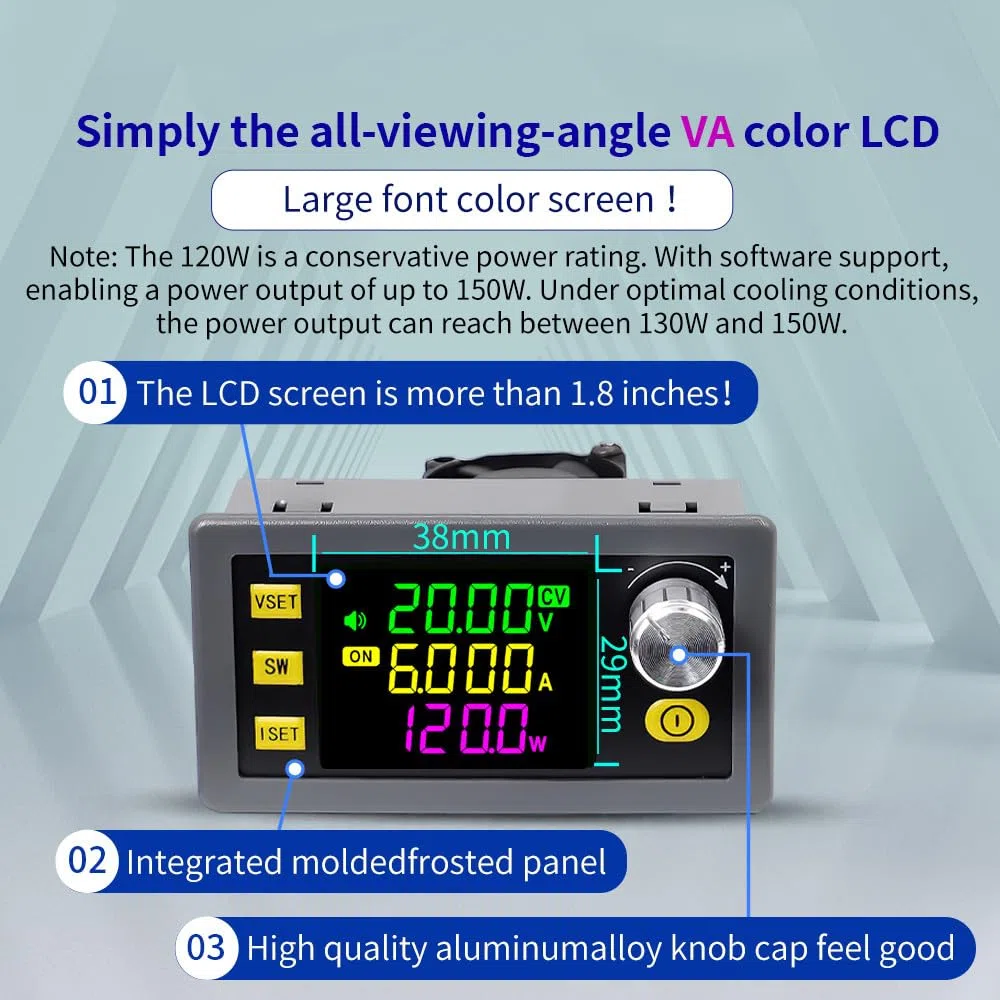 Boost Buck Convertitore Regolatore di Tensione DC6-36V 120W DC DC Converter Controllo Numerico Tensione di Sollevamento Corrente Costante Modulo di Alimentazione Con Alloggiamento Dell'interfaccia.