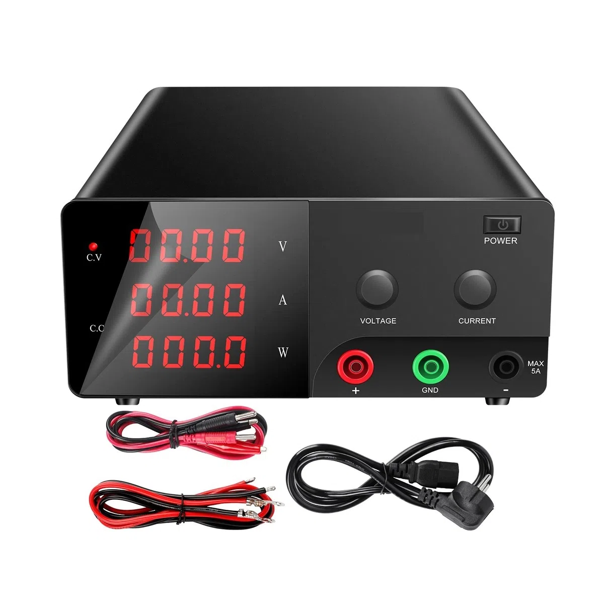 Alimentatore da Banco, 15V 60A 900W Alta Precisione Regolabile LED Commutazione Alimentatore CC Laboratorio 30V 30A 20A 100V 5A(Noir,15V 60A)