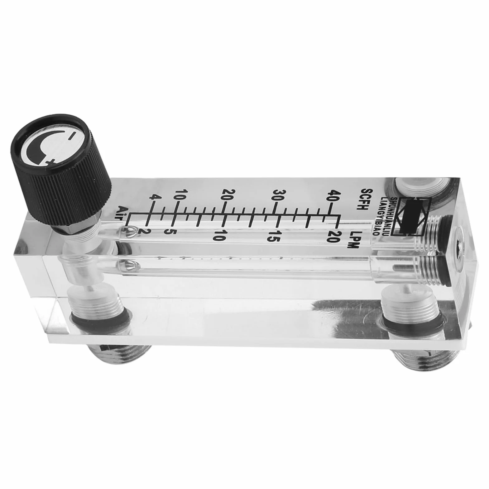 Flussometro a gas regolabile LZM-6T Ottone BSP 1/4" 2-20LPM 4-40SCFH