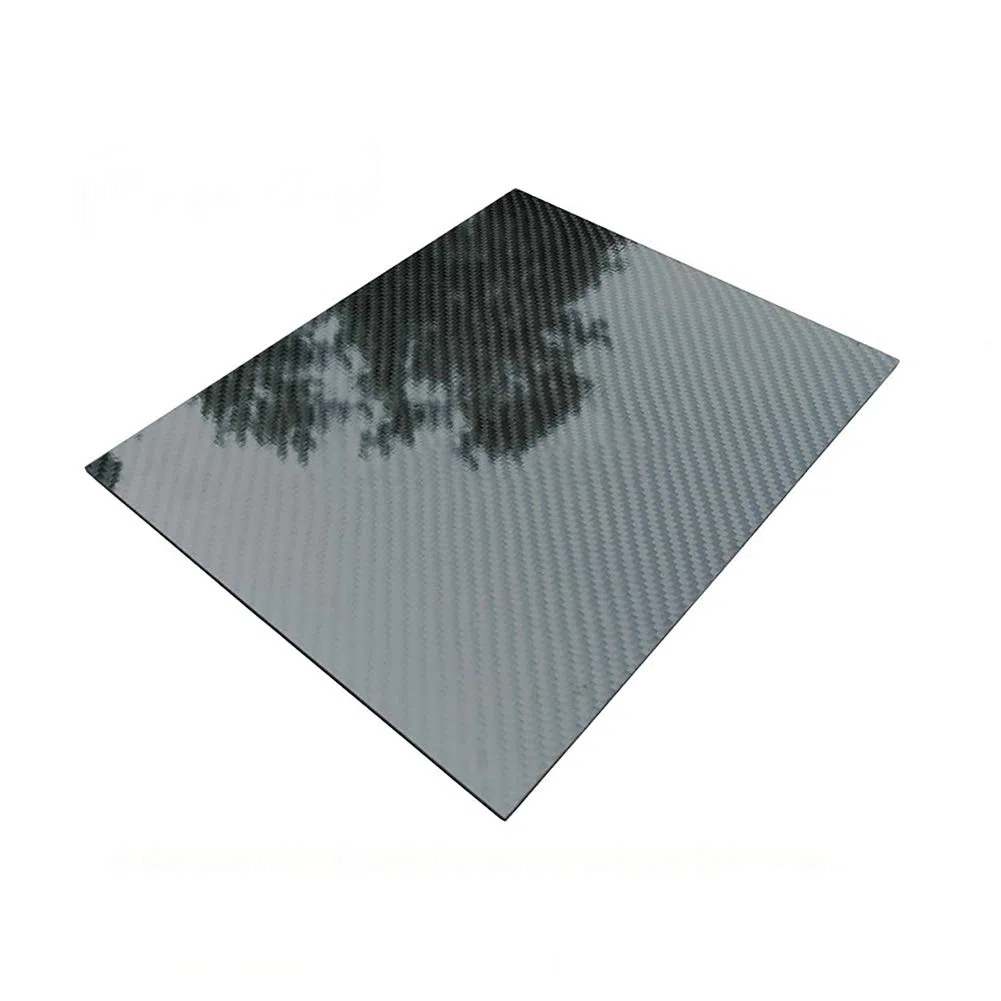 Scheda in Fibra di Carbonio 3K Pannello a Piastra 100% Pannello Pannello Rigido Twill Twill Twill Superficie Lucida per RC Drone Quadcopter Aereo,400mm x 500mm x 2mm