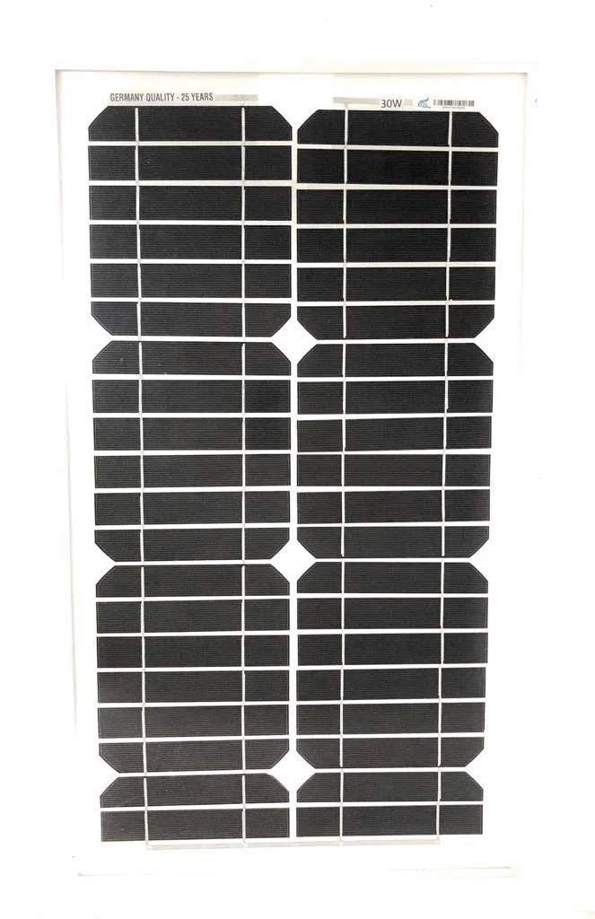 TEMPO DI SALDI Pannello Ad Energia Solare Fotovoltaico 30W 12V Con Celle In Silicio E Pinze