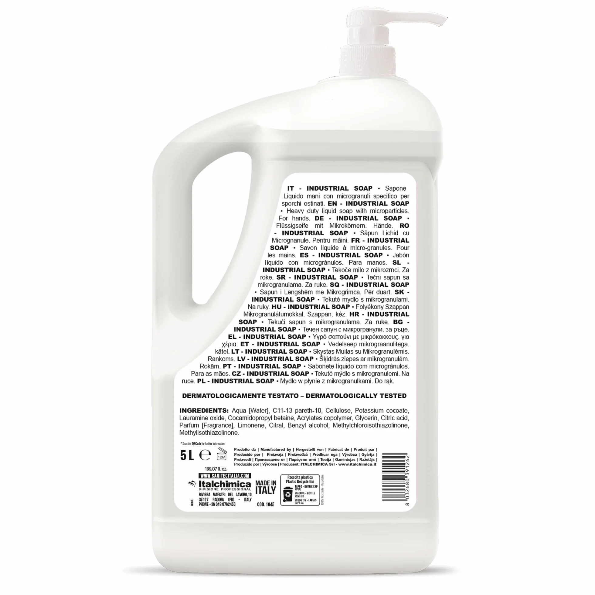 Sanitec Lavamani Industria Gel Sapone Sporco Difficile Microgranuli 4,7 kg