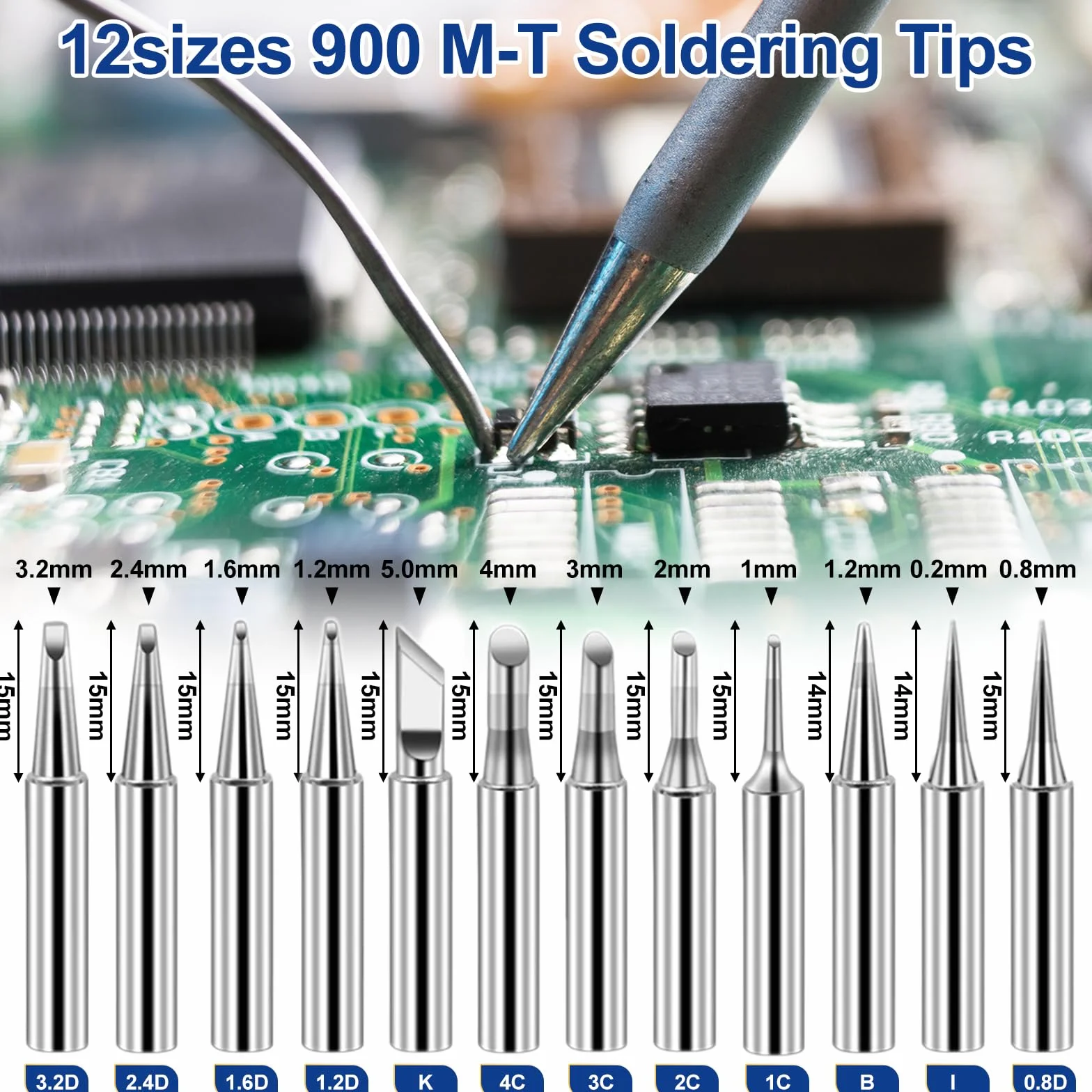 Inserti Filettati per Stampanti 3D 151 Pezzi Set Saldatura 100W LED Temperatura Regolabile