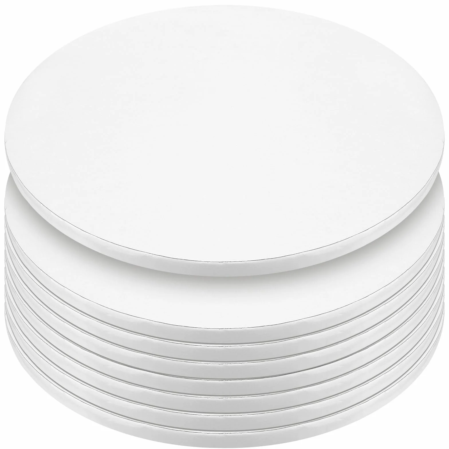 Tavole da caffè bianche 30 cm 12 mm rotonde riutilizzabili per torte 8 pezzi
