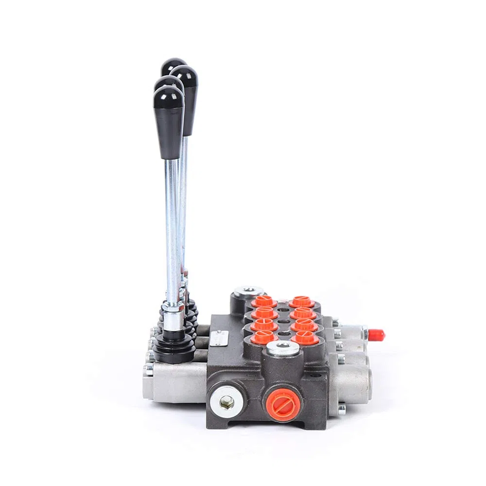 Valvola idraulica a 4 scomparti, valvola a leva manuale 3600 PSI 40L idraulica valvola di controllo manuale per agricoltura macchine edili industria