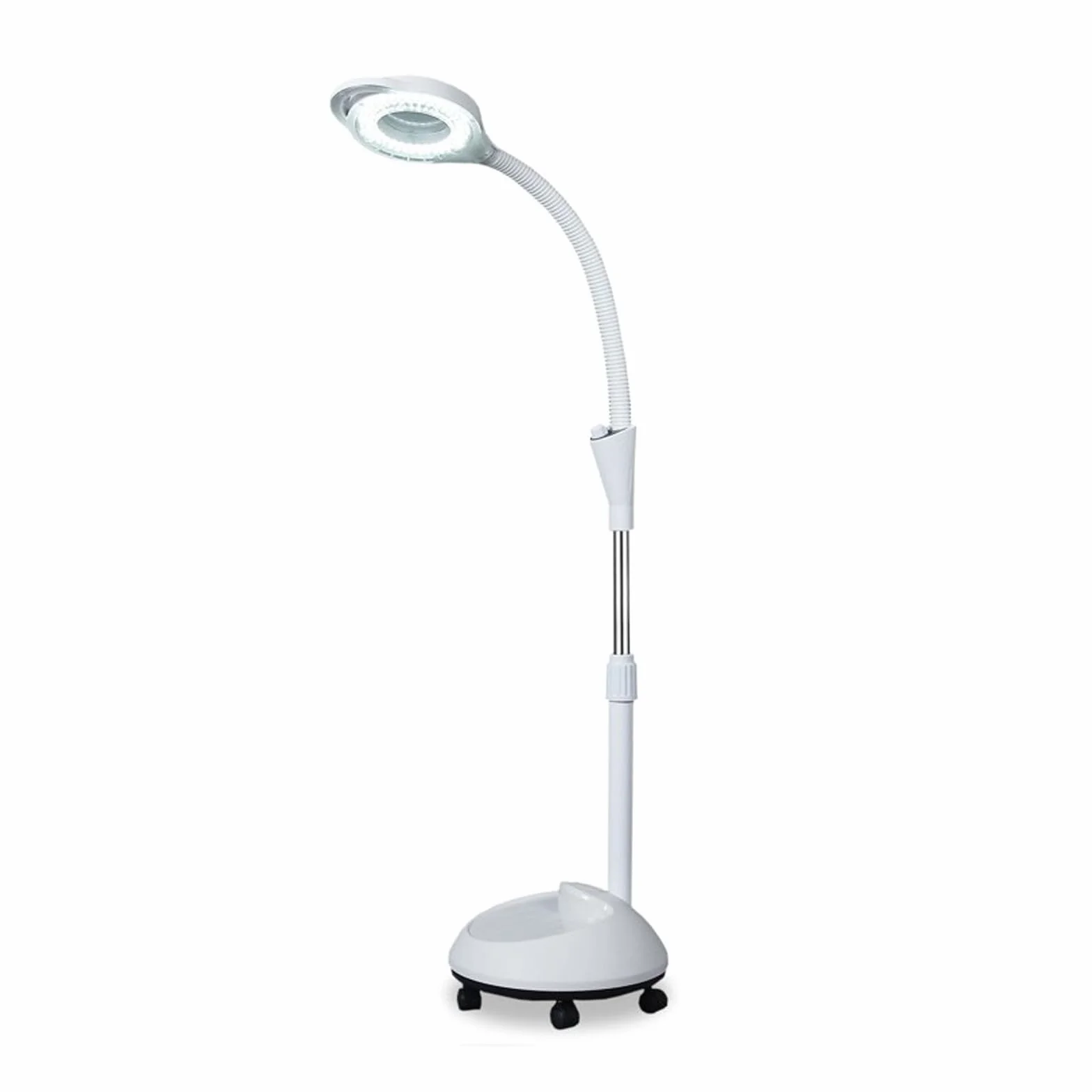 Lampada da Visita Medica, Lampada da Pavimento, Luce di Ispezione Mobile, Lampada Chirurgica a LED Altezza Regolabile, Ingrandimento Otto Volte