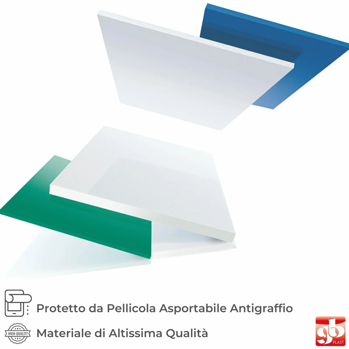 Plavaly Pannello PVC Espanso Nero 50x50cm 5mm Resistente Acqua Umidità