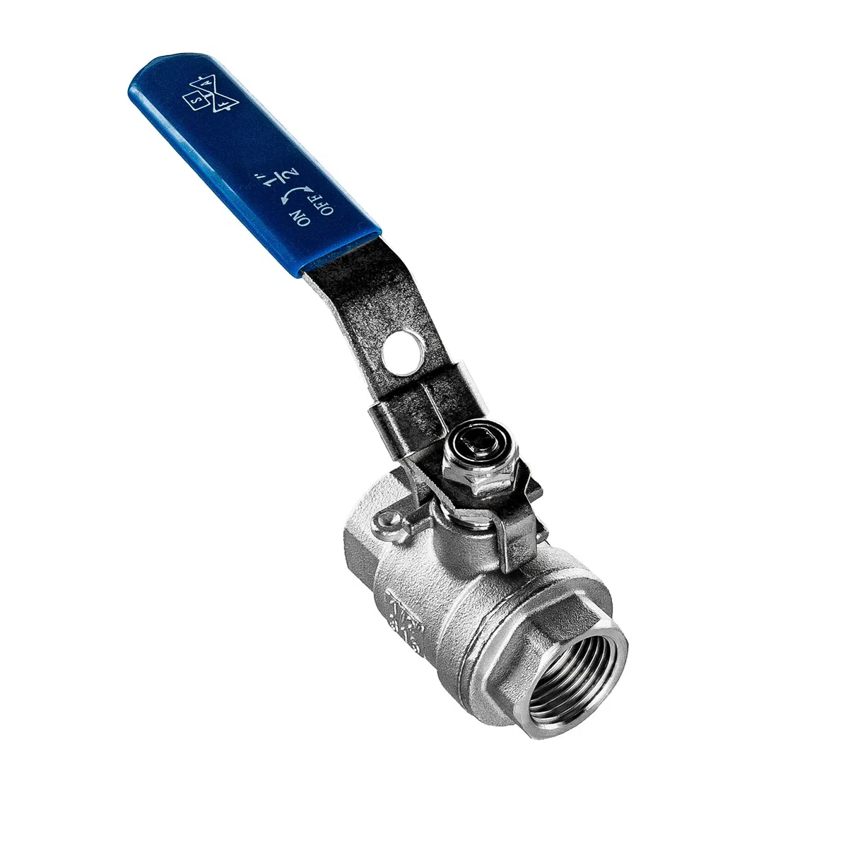 FSA Valvola a sfera in acciaio inox 316 da 1/2" a 2 pezzi 2-vie
