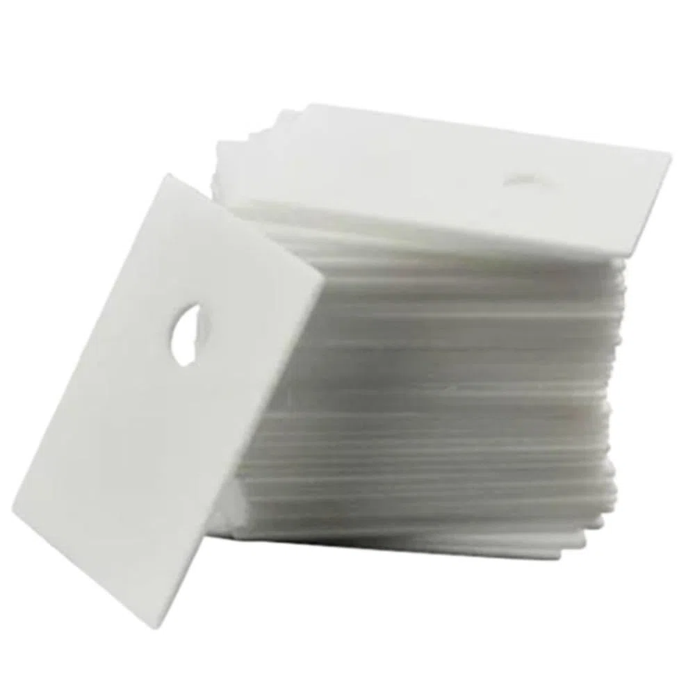 Fogli di ceramica di allumina for produzione di precisione, fogli di ceramica di nitruro di alluminio ultrasottile perforati 50 pezzi(20X25X0.6mm)