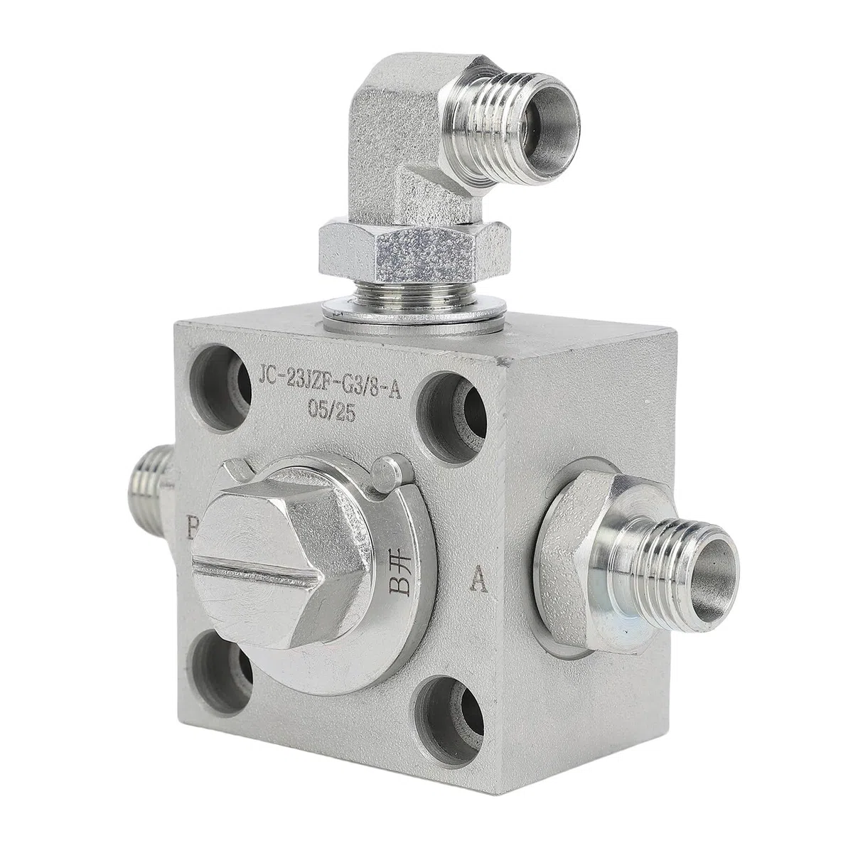 Kit Valvole Idrauliche 3 Vie per Mini Escavatore, Set di Valvole in Acciaio per Sistemi Oleodinamici, Componenti Ricambio per Macchine Movimento Terra