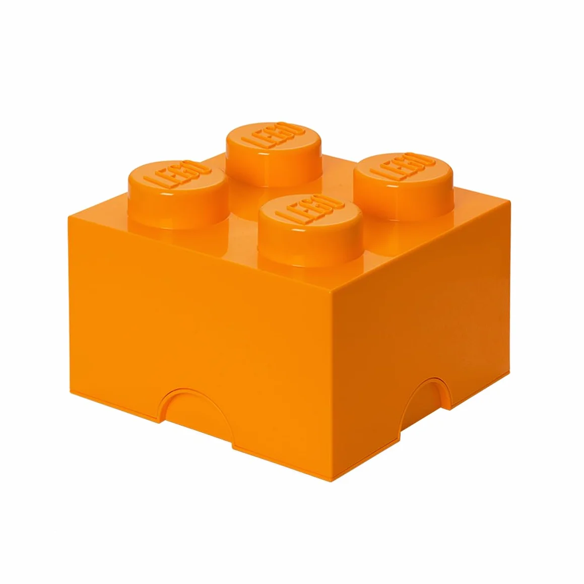 LEGO Brick Mattoncino Bottoncini,Contenitore impilabile Litri, Arancione, Acciaio Inossidabile, Verde, One Size