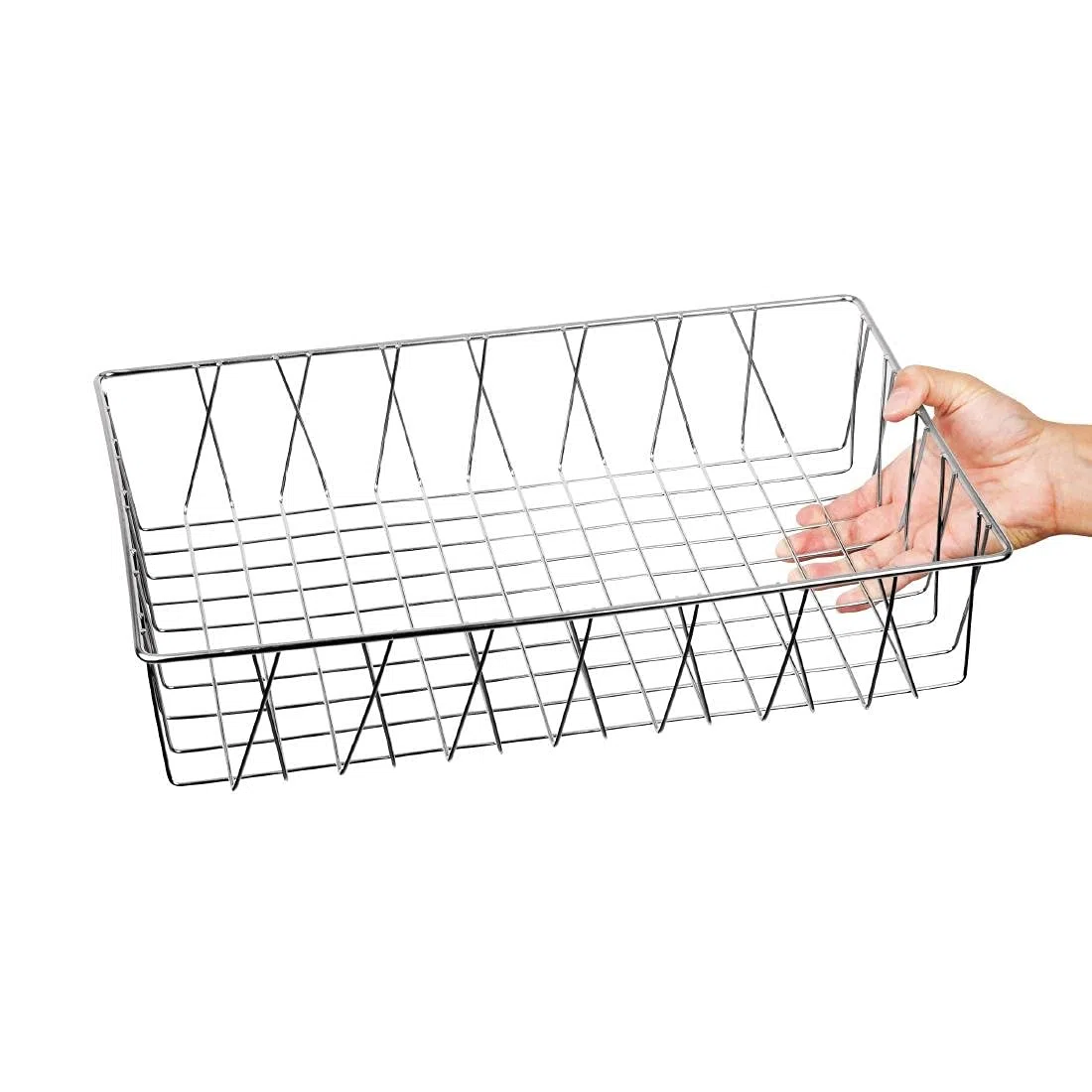 Olympia gm223 Cestino Display, St/St, 450 mm x 300 mm x 100 mm