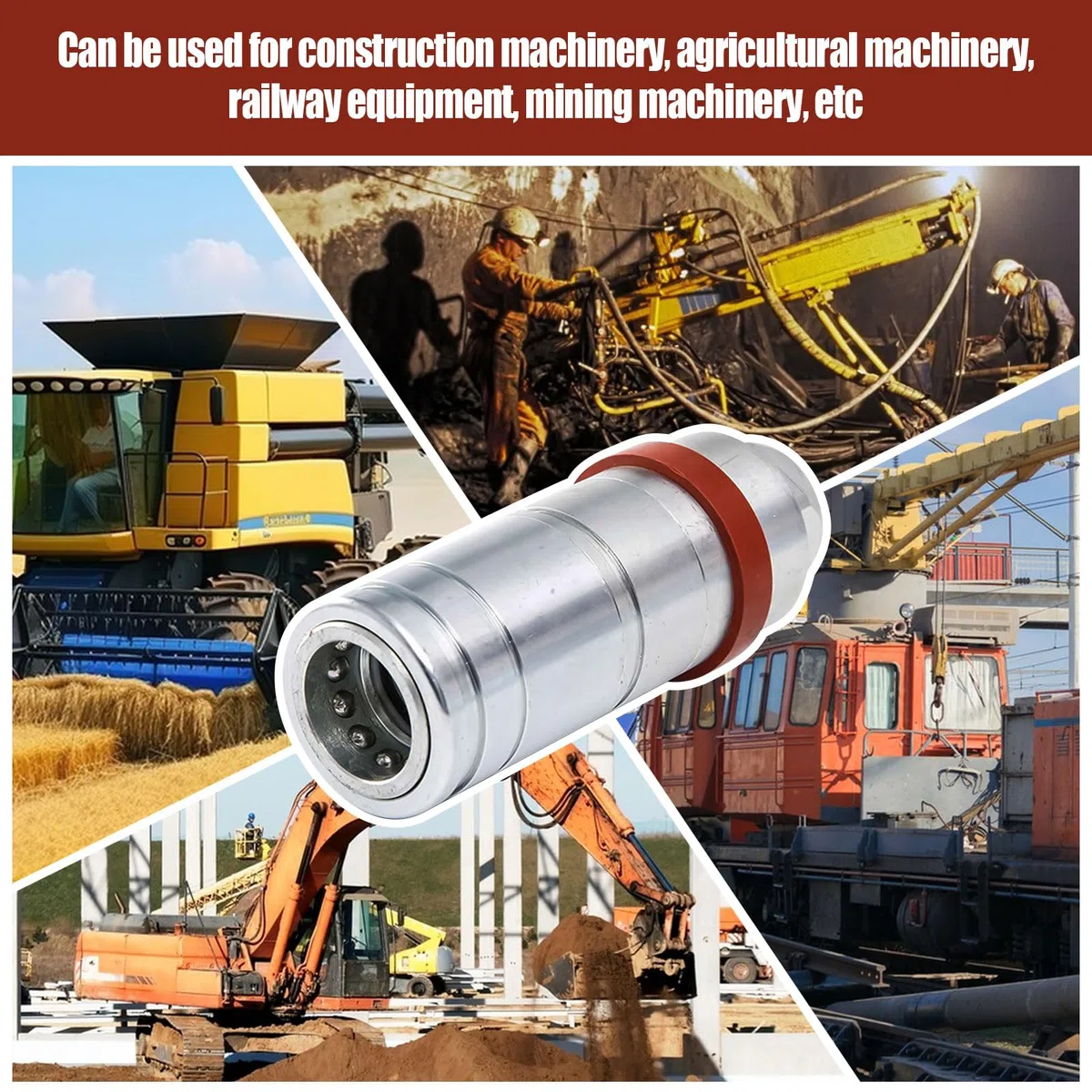 AL166181 Accoppiatore rapido idraulico, disinnesto rapido idraulico con cappuccio antipolvere Accoppiatore rapido idraulico agricolo con guarnizione O-Ring sostituisce AL119348, AL170665, 3384873M8