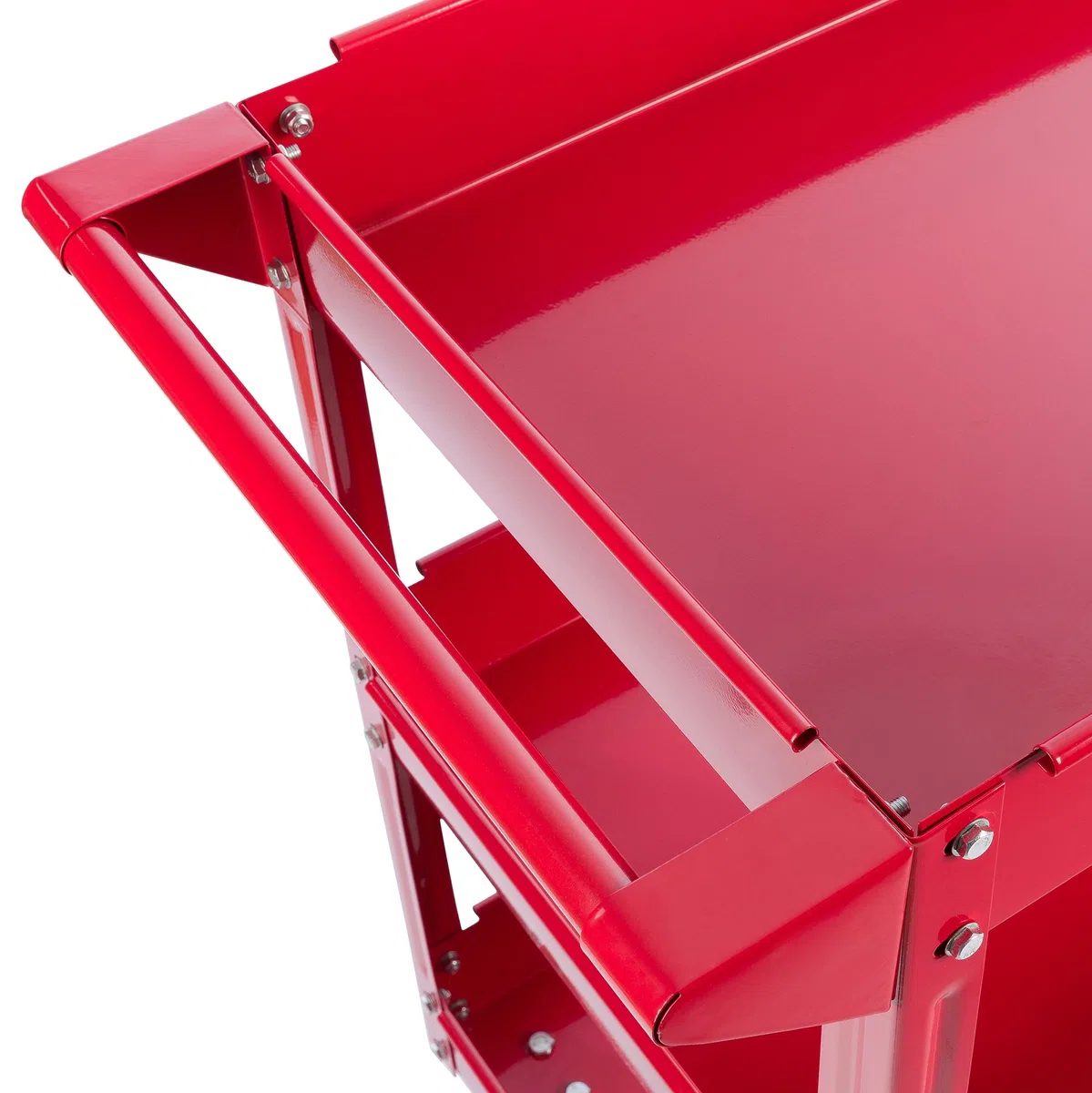Arebos Carrello da Officina con 3 Ripiani | Portautensili in Acciaio Robusto | Portata fino a 120 kg | Carrello Mobile con 2 Ruote Girevoli per Officina, Garage e Fai da Te