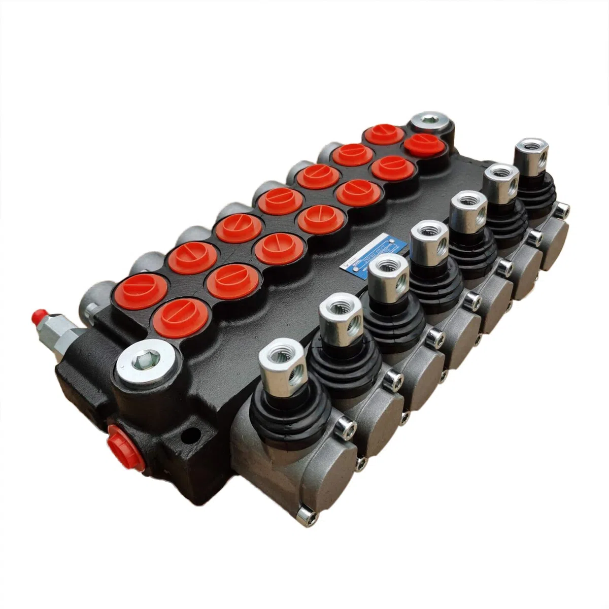 Valvola di controllo manuale idraulica, valvola idraulica, valvola di controllo manuale a doppia azione, 7 volte, 3600 PSI, 60 l/min, 13GPM + leva, per cilindri a doppia azione idraulici