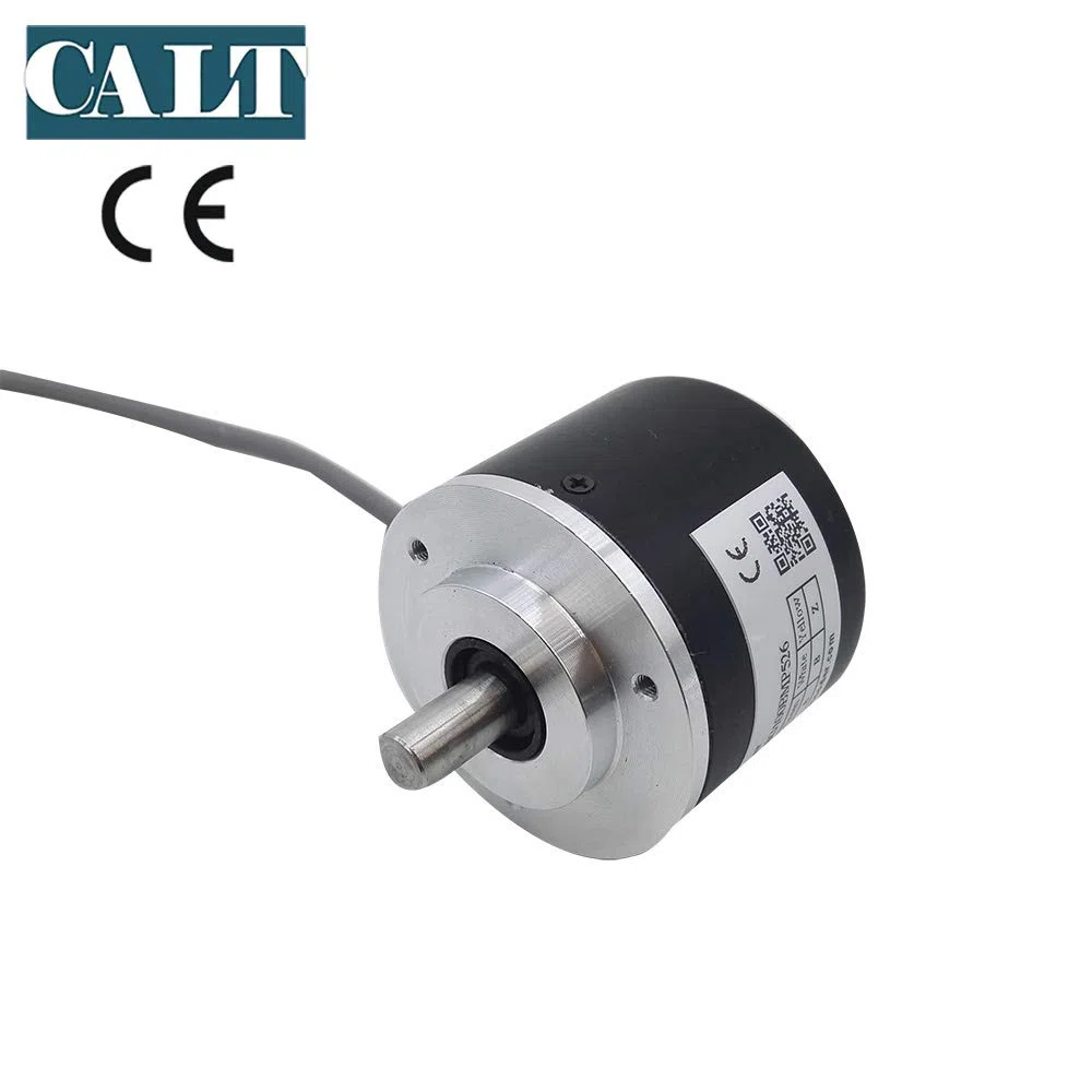 CALT, encoder ottico esterno, 52 mm, 8 mm, albero solido, alimentazione 5-26 V DC, encoder rotativo PNP Push Pull segnale di uscita impulso 500 ppr encoder incrementale