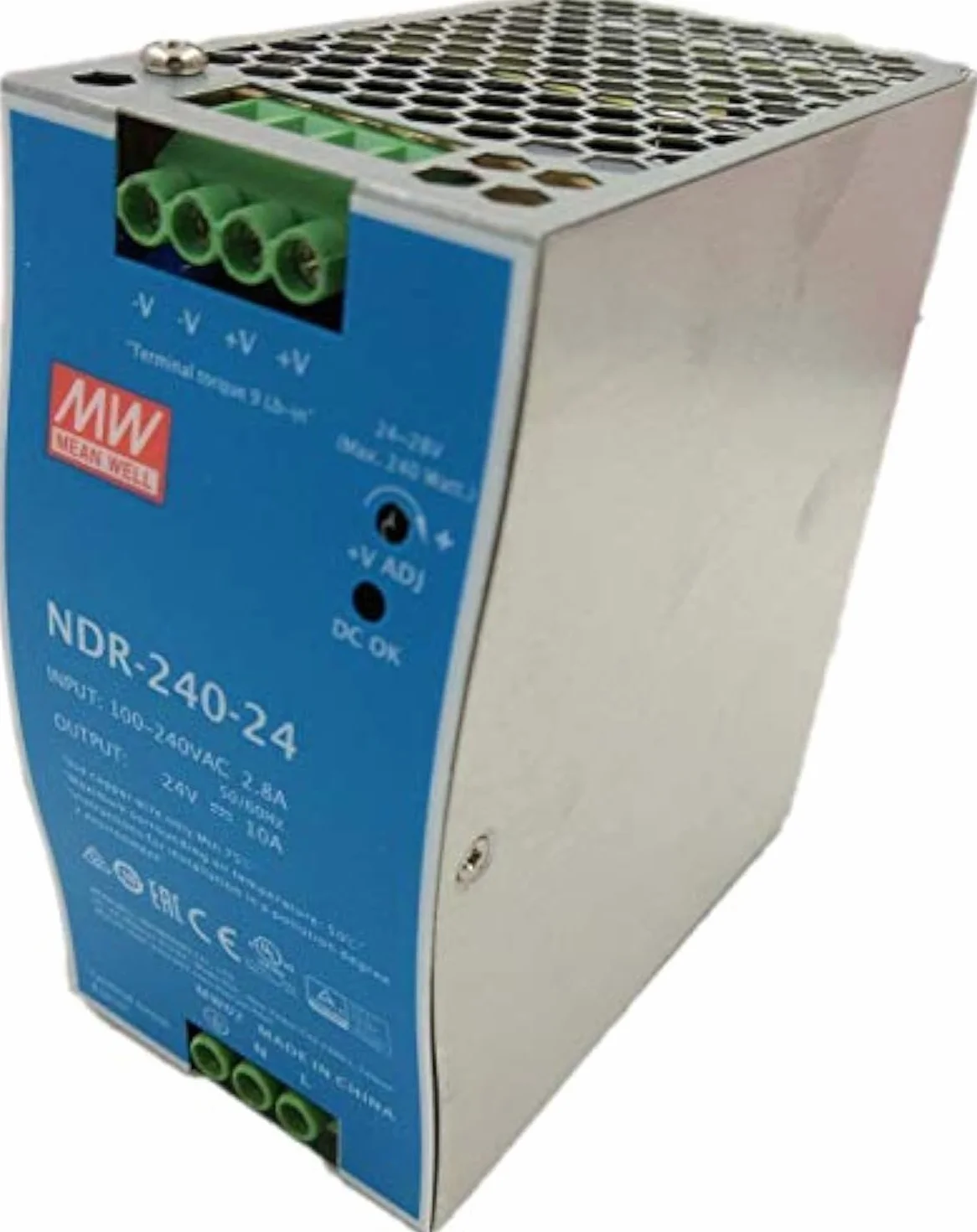 Sconosciuto MEAN WELL Original NDR-240-24 24 V 10 A meanwell NDR-240 24 V 240 W single - produzione industriale DIN - alimentazione