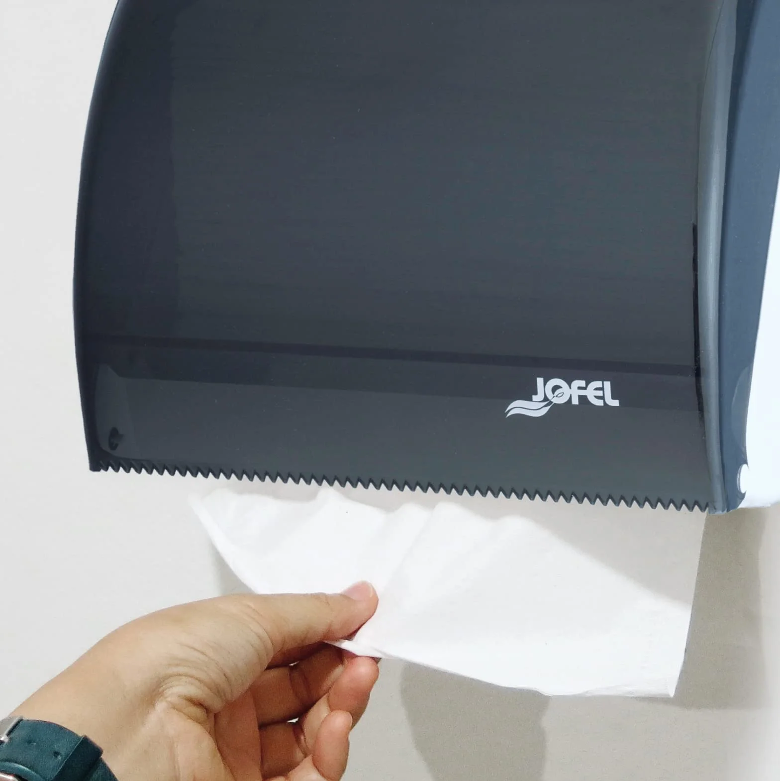 Jofel AH45000 Distributore di asciugamani a parete ABS Azzurro 400 asciugamani zig zag
