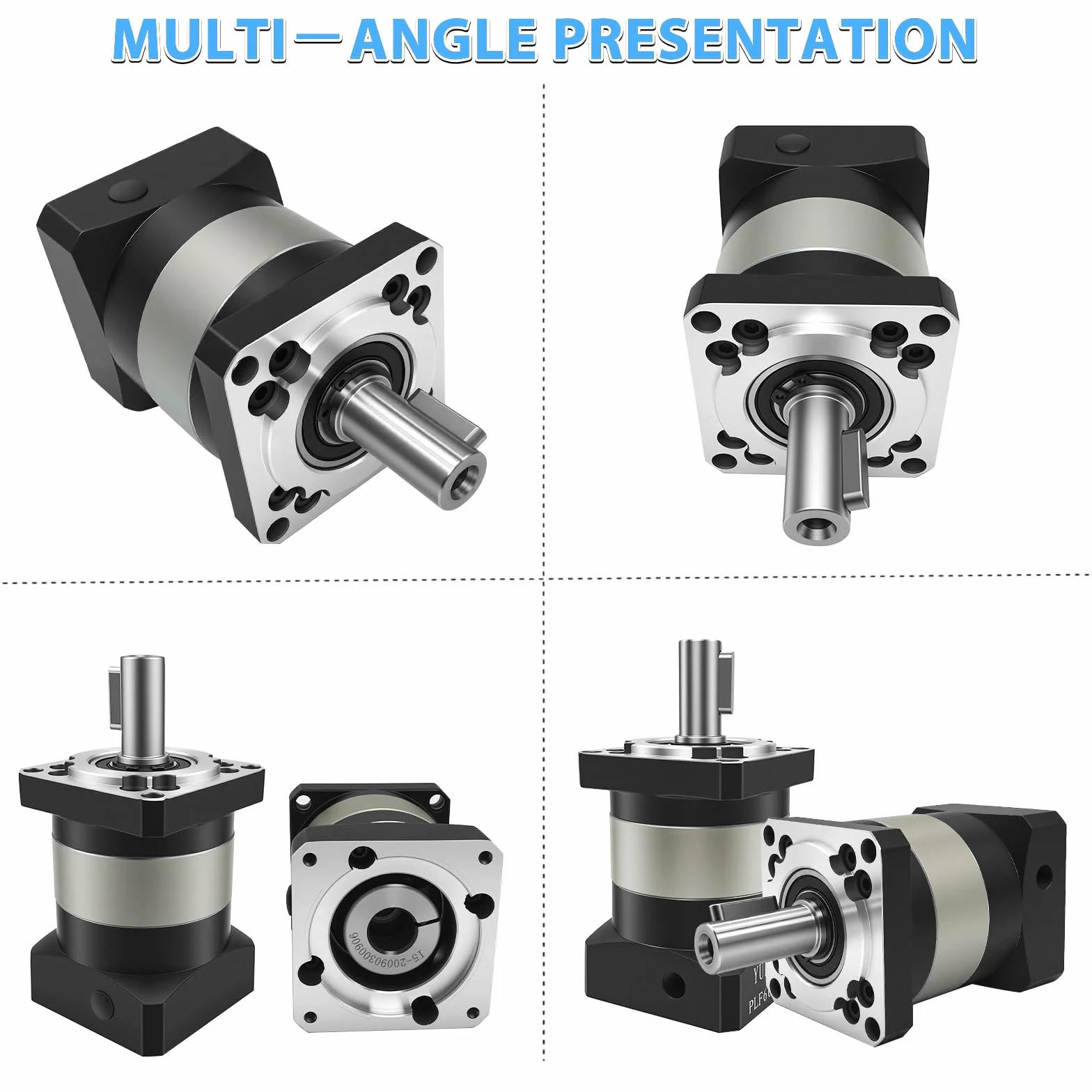 Rapporto di trasmissione 10:1 Riduttore cambio planetario ad alta precisione 4000 giri/min Contraccolpo 7 arc-min per albero da 14mm/11mm Motore servo 200W 400W 60mm per router CNC, tornio da banco