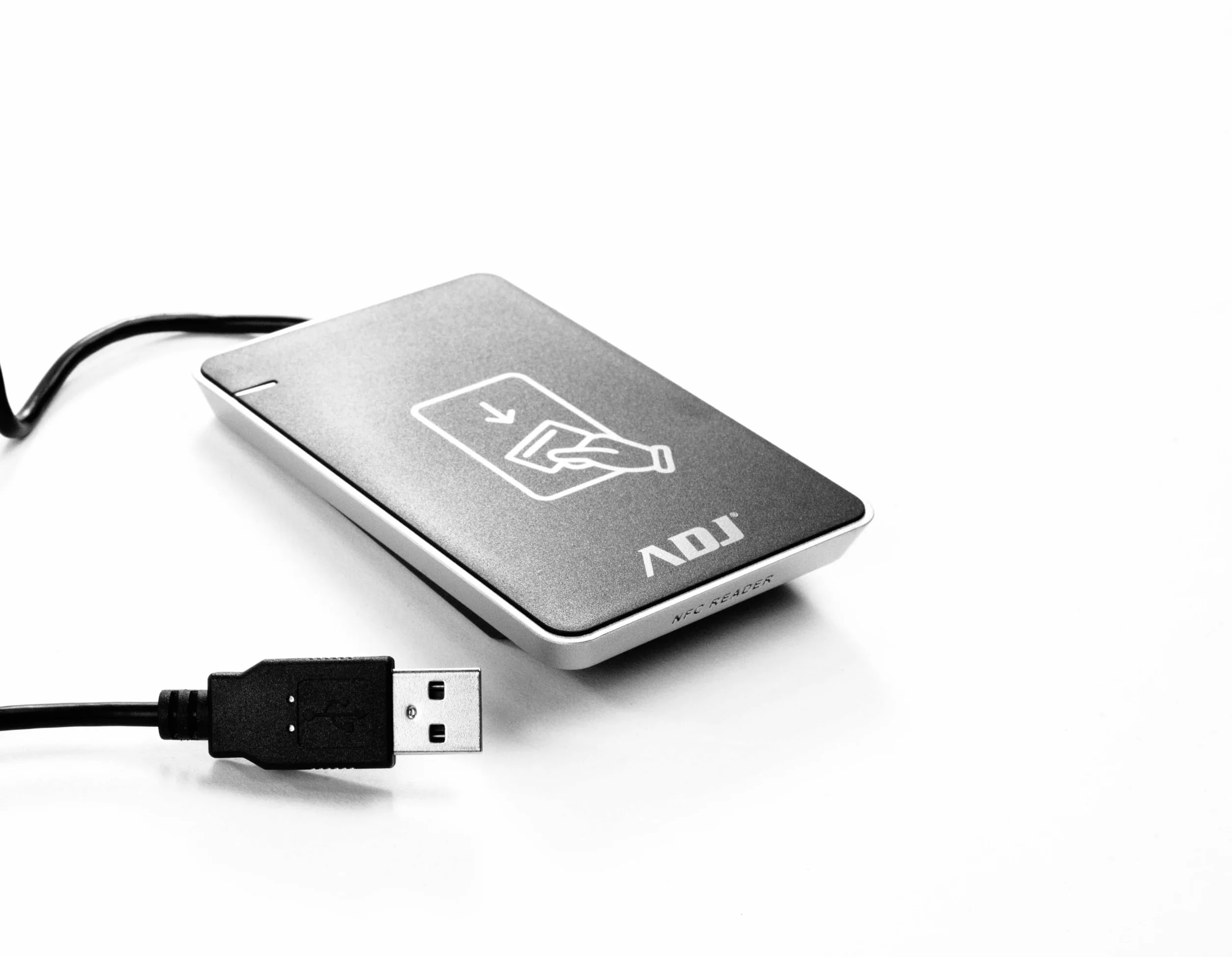 ADJ CR001 Lettore RFID e NFC per Carta d’Identità Elettronica CIE 3.0, Tessera Sanitaria, Carte Contactless per Accedere a ANPR, INPS, INAIL, Agenzia Entrate e siti della P.A., Compatibile Window, Mac