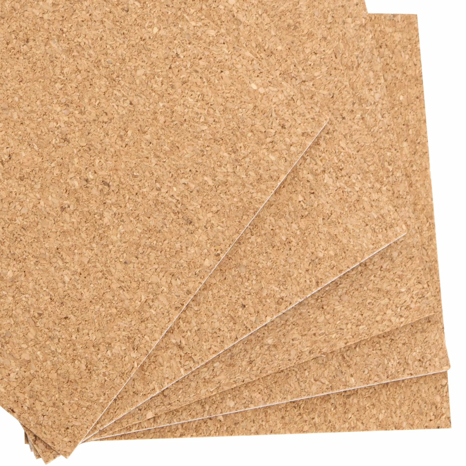 Sottobicchieri in Sughero Autoadesivi 10x10 cm 1 mm, Zestaw 200 sztuk do Dekoracji