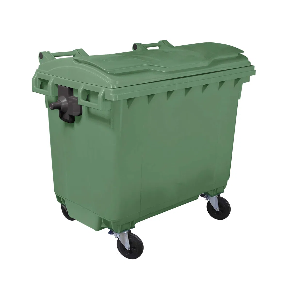 Cassonetto 4 ruote porta rifiuti immondizia lt. 660 - VERDE - Mobil Plastic