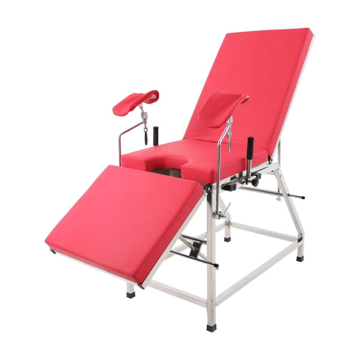 Sedia ginecologica Ginecologica Sedia Ginecologica Portatile con Schienale Regolabile e Supporto Gamba, Portata 200 kg, Adatto per ospedali e reparto maternità (rosso)