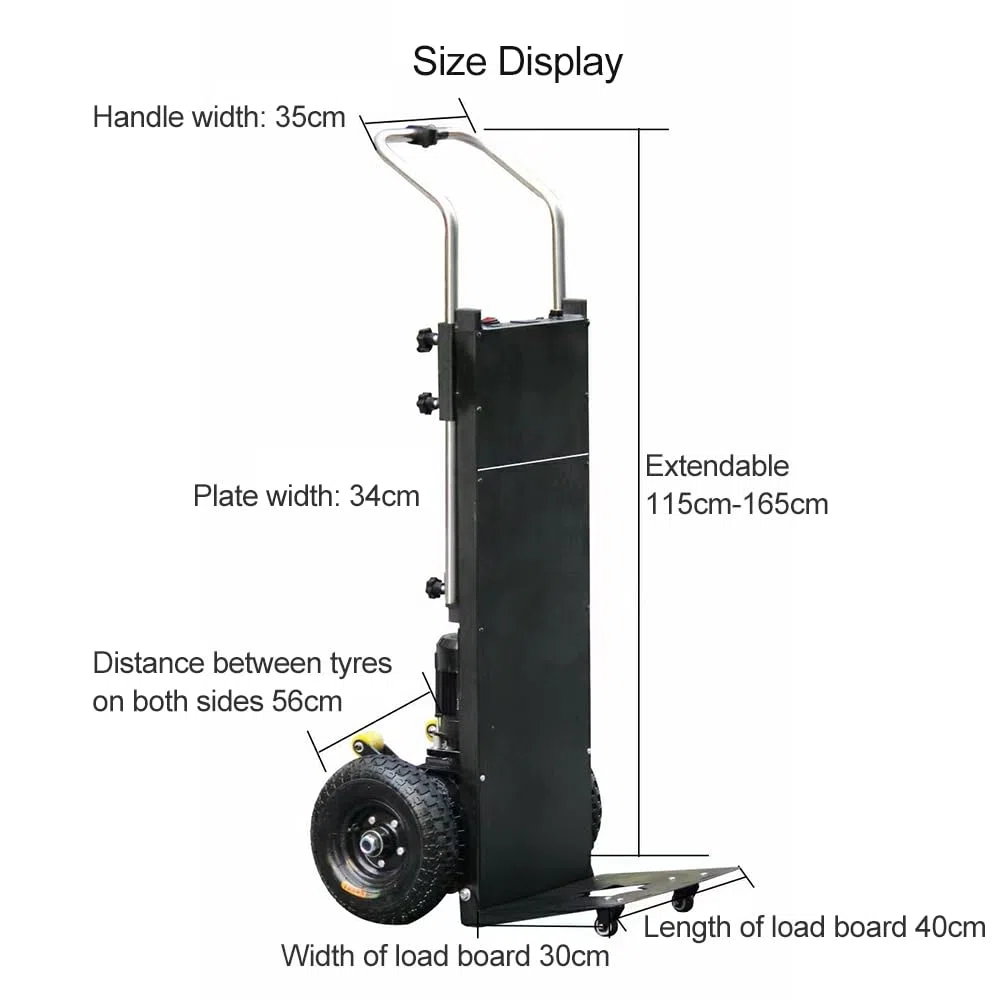 Carrello montascale Elettrico da 1500 W con capacità di carico di 500 kg - Sali e scendi Le Scale Senza Sforzo, Facile da Usare e Portatile, Batteria Rimovibile da 48 V/18 Ah