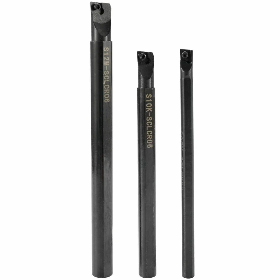Maizoon CNC Tornio Titolare Tornio Barra di Alesatura 3pcs S07K-SCLCR06 S10K-SCLCR06 S12M-SCLCR06 + 10pz Inserti CCMT0602 + 3pcs Chiavi Tornio Strumenti DZ09