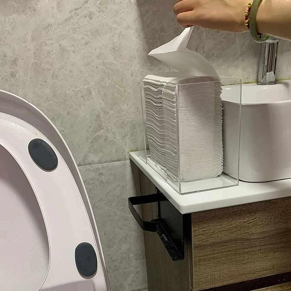 Dispenser di carta acrilico trasparente 29x10,6x17 cm per asciugamani H2 piegatura C-Z Interfold