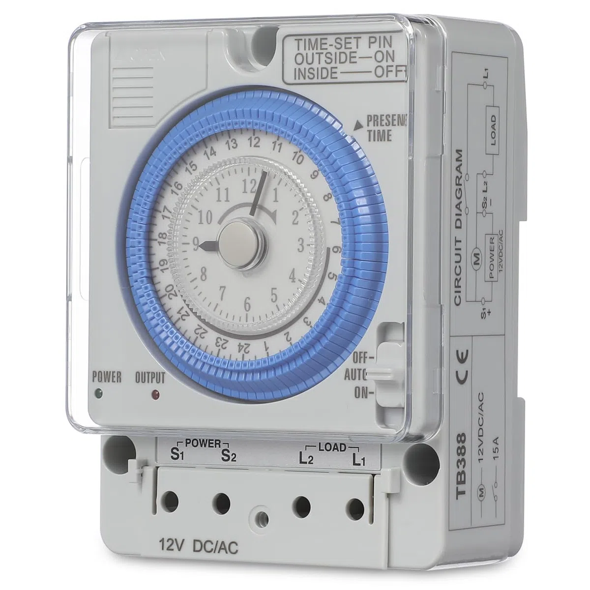 ABOOFAN Pulsante timer meccanico per secchio industriale cucina 12 V/dc
