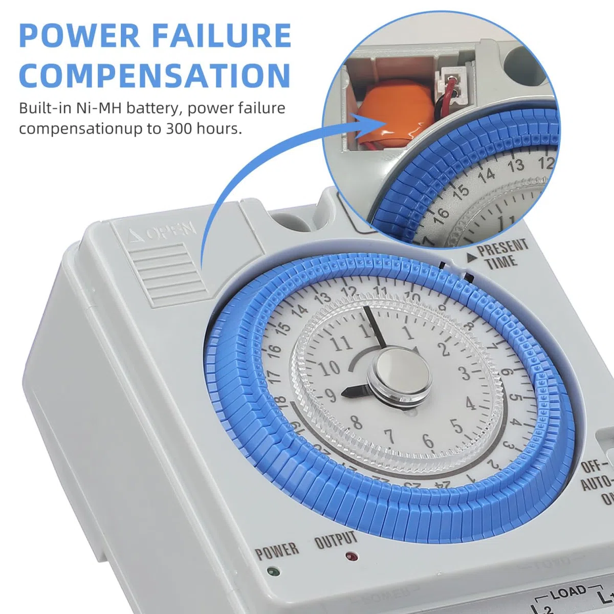 ABOOFAN Pulsante timer meccanico per secchio industriale cucina 12 V/dc