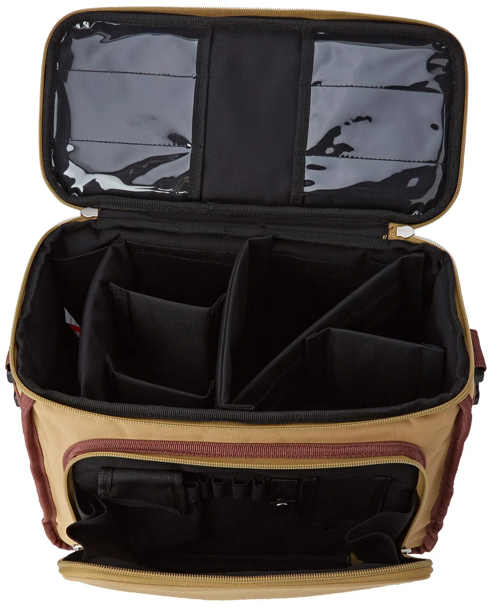 Gima - Borsa Medica Utility Vuota per Personale Sanitario, Porta Strumenti Medici e Medicinali, Poliestere Impermeabile, Divisori, Tasche, Elastici, Borsetta staccabile, Beige, Misura 36x22xh 25 cm