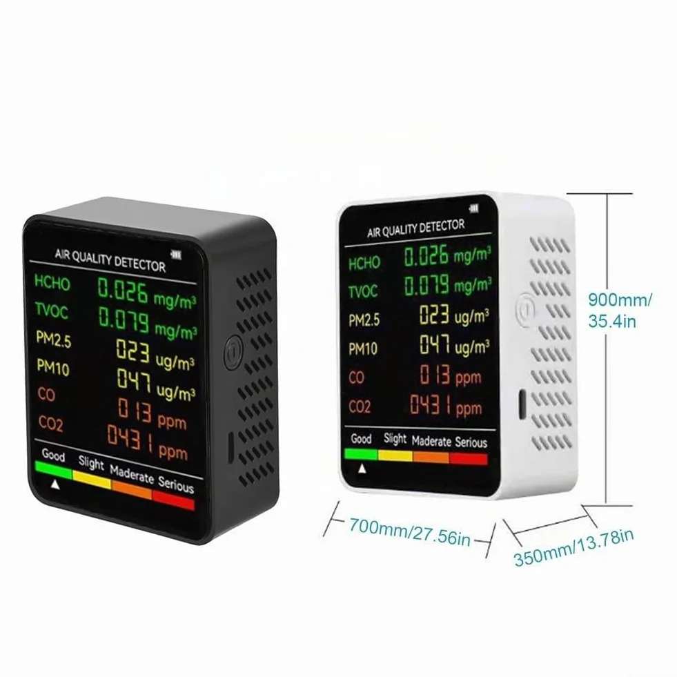 Oniissy Monitor di Qualità dell'Aria Rileva PM2.5 PM10 TVOC Tester Rilevatore per Interni